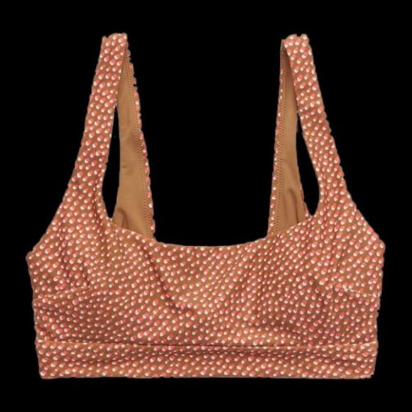 Aerie | Polka Dot Wide Strap Scoop Bikini Top Swimsuit Size M - Picture 2 of 8